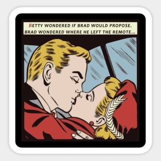 Comic Book Romance - Betty & Brad No 3 Sticker